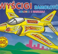 Wyścigi samolotów. Koloruj i naklejaj