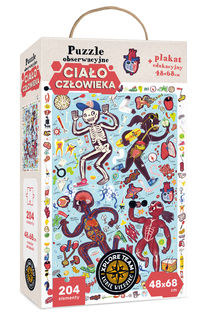 Puzzle obserwacyjne. Ciało człowieka (204 elementy)