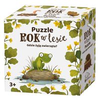 Rok w lesie. Puzzle. Gdzie żyją zwierzęta?