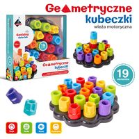 Genialny dzieciak. Geometryczne kubeczki. Wieża motoryczna (12m+)