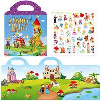 Książeczka rozkładanka z naklejkami. Bajka