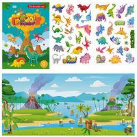 Książeczka rozkładanka z naklejkami. Dinozaury 3